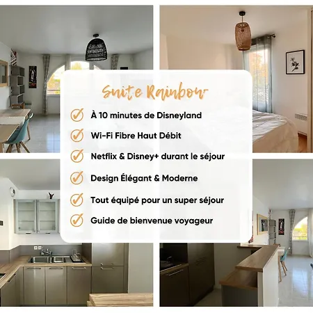 Suite Rainbow -10 Min From Disney Magny-le-Hongre Buitenkant foto